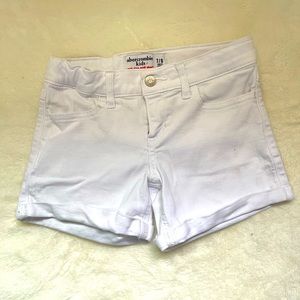 Abercrombie Kids Bottoms | White Midi-rise Short. | Color: White | Size: 7/8